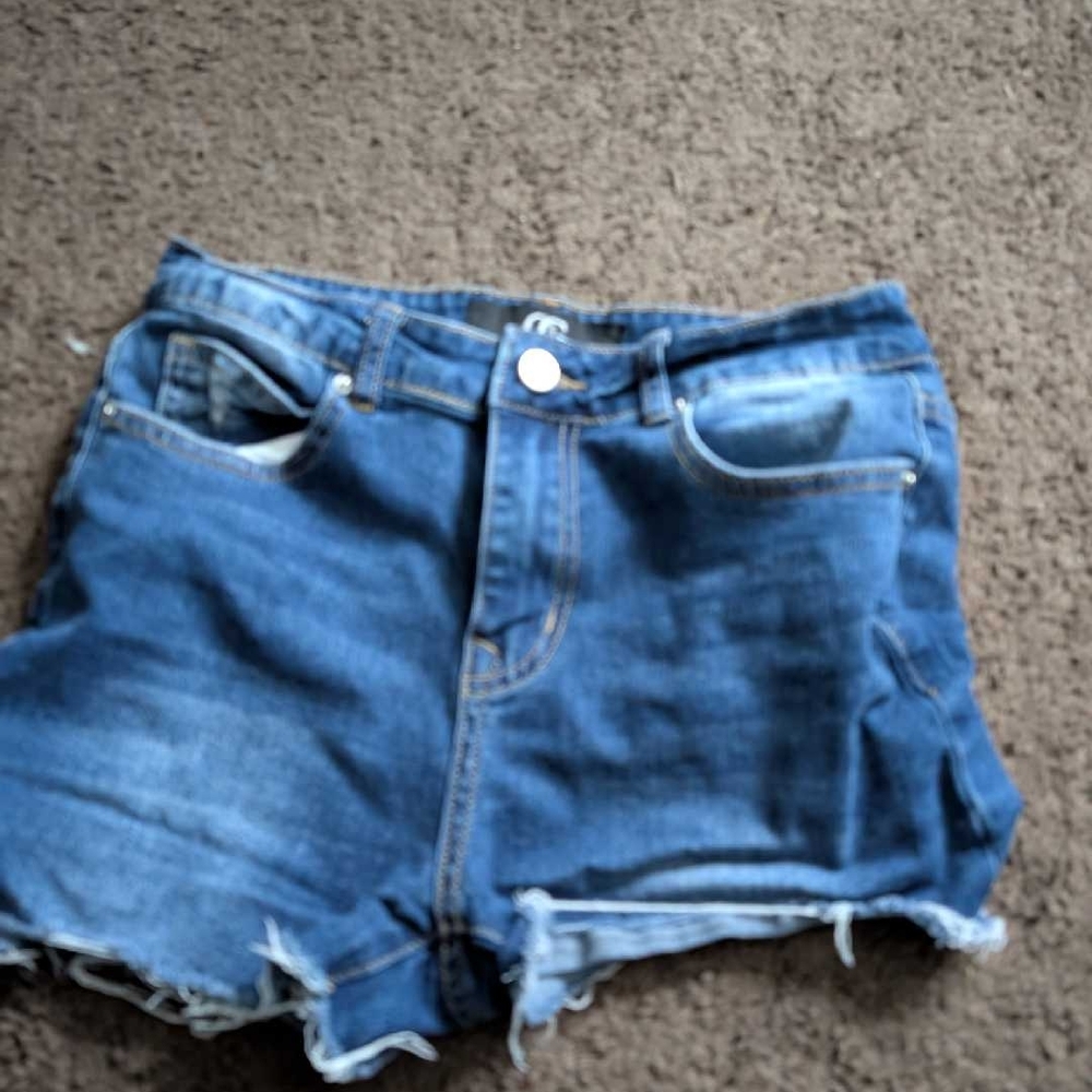 Forever 21 Distressed Blue Jean Shorts